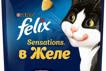 Felix Sensations Корм для кошек лосось треска в желе