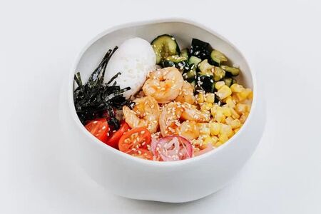 Поке с креветками острый