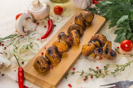 Шампиньоны на углях