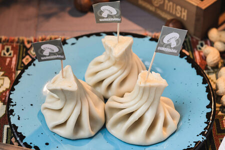 Хинкали с шампиньонами