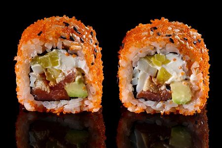 С угрем и копченым лососем