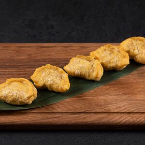 Жареные пельмени с говядиной и капустой