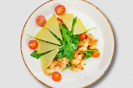 Руккола с креветками