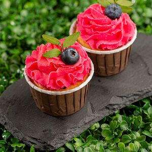 Капкейк с клубникой 