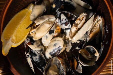 Мидии в сливочном соусе