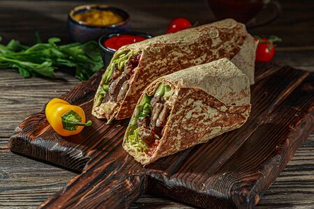 Мини-шаурма с говядиной