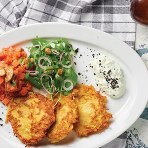 Драники с лососем