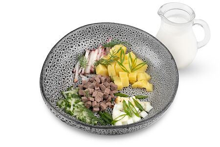 Окрошка с говядиной