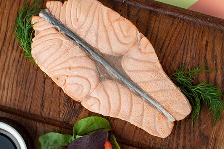 Стейк из семги на пару