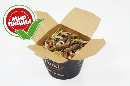 Удон с говядиной в соусе терияки