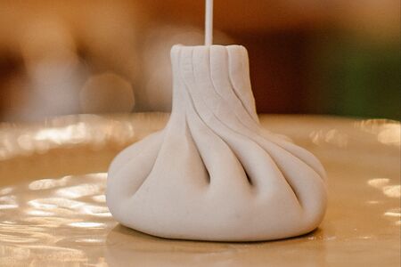 Хинкали с креветкой том ям