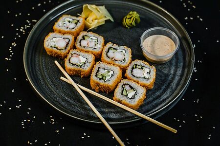 Жареный с креветкой