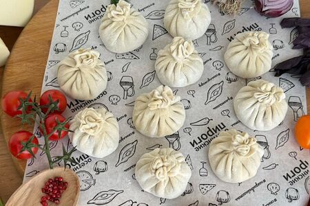 Хинкали с говядиной и свининой