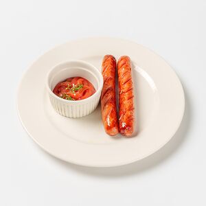 Сосиски с кетчупом