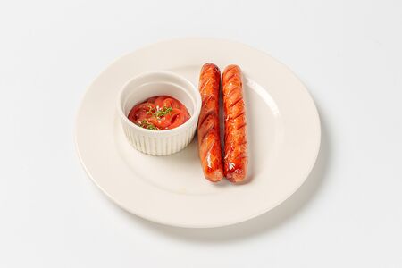 Сосиски с кетчупом