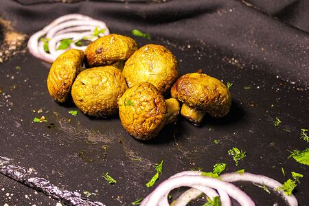 Грибы на мангале