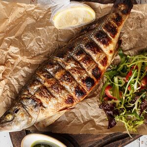 Сибас на мангале