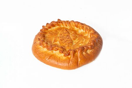 Пирог с рыбой и рисом