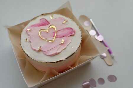 Бенто-торт Акриловое сердечко