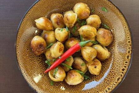 Жареные пельмени