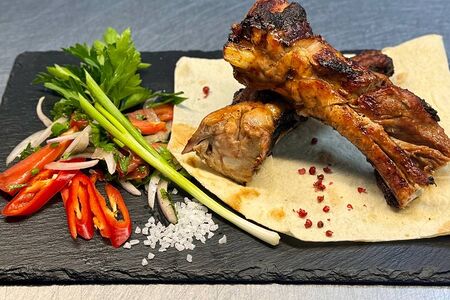 Ребра свиные на мангале