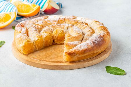 Пирог Портокалопита с апельсином веганский