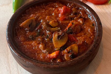 Чашушули с грибами