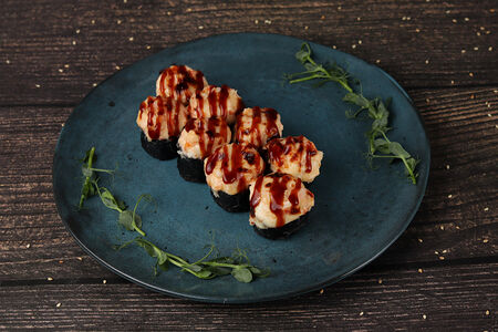 Запечённый с креветкой