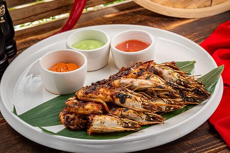 Креветки гриль