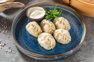 Манты с телятиной и бараниной