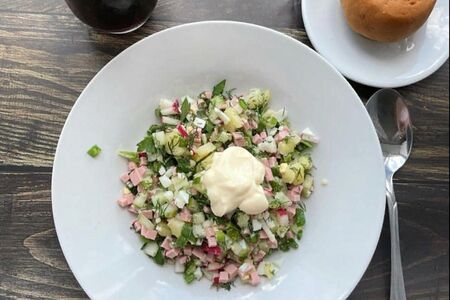 Окрошка с ветчиной