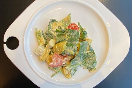 Спаржа со шпинатом