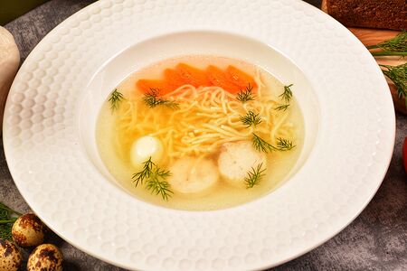 Лапша домашняя с курицей