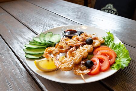 Креветки гриль