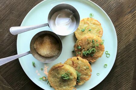 Драники с щучьей икрой