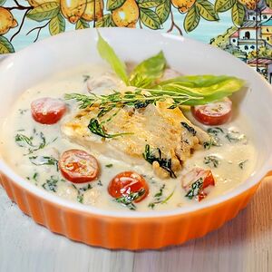Треска в сливочном соусе
