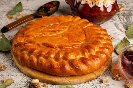 Пирог с горбушей и картофелем