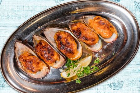 Мидии запечённые