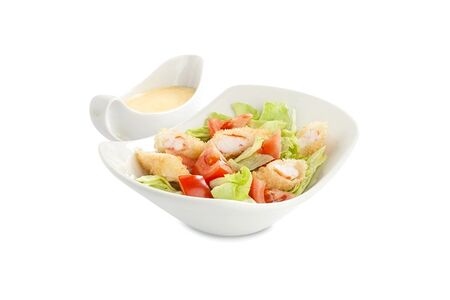 Овощной салат с креветками