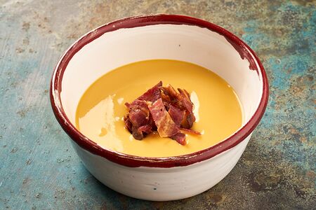 Сырный суп с беконом