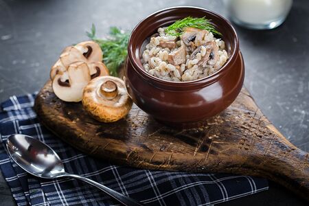 Каша Перловая с Шампиньонами