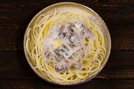 Паста с белыми грибами