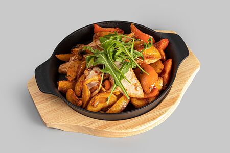 Куриная грудка с картофелем и грибами