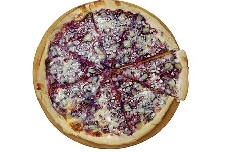 Сладкая пицца с лесными ягодами