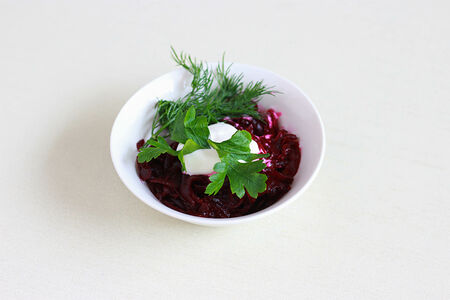 Свекла с чесноком и майонезом