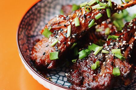 Корейские ребра ягненка BBQ