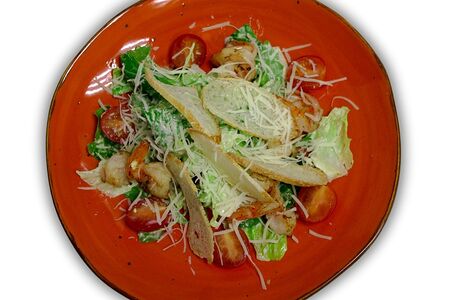 Салат Цезарь с креветками