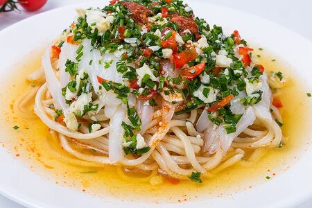 Аш-Лянфу с зеленью