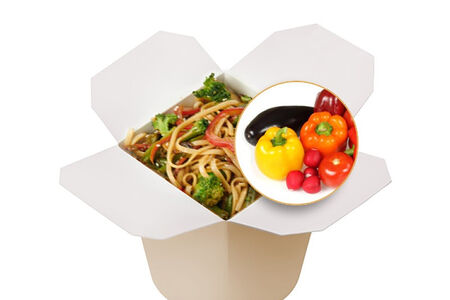 Лапша удон с овощами