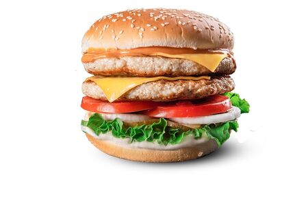 Двойной куриный чизбургер